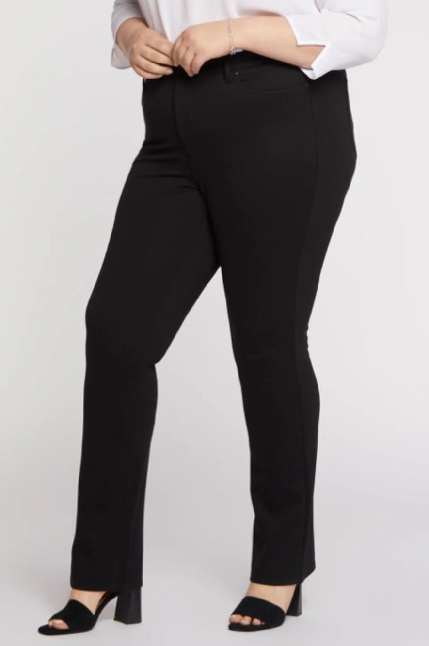NYDJ Sculpt Her Women's Marilyn Straight Pants Size 16W Black Mid Rise NWT